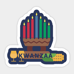 happy kwanzaa candles Sticker